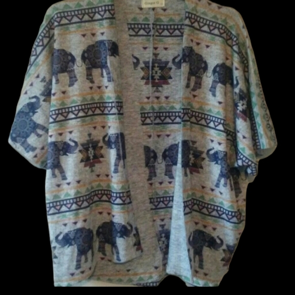 Ginger G• Anthropologie Elephant Cardigan Indie - Picture 3 of 8
